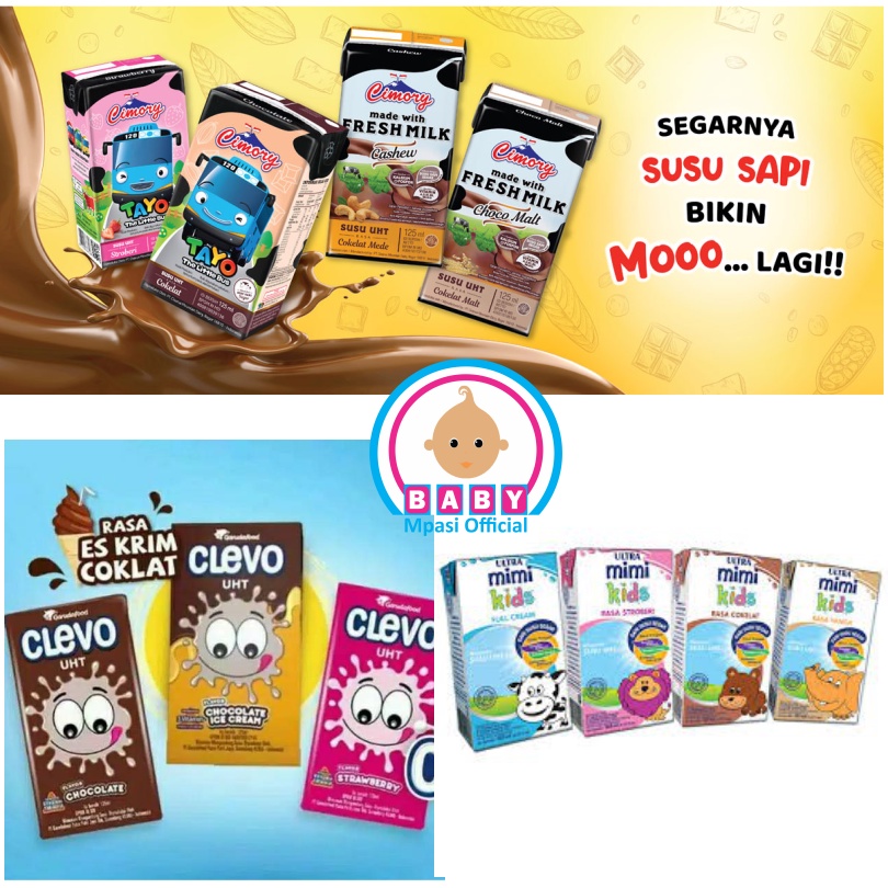 

Susu Ultra Mimi Kids UHT 125 ML | cimory 125 | Clevo BABY MPASI