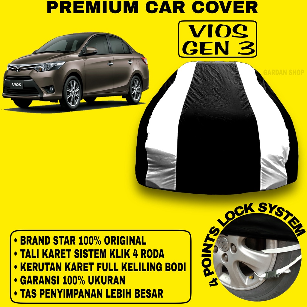 Body Cover VIOS GEN 3 Sarung Strip SILVER Penutup Pelindung Bodi Mobil Vios Limo Gen 3 PREMIUM