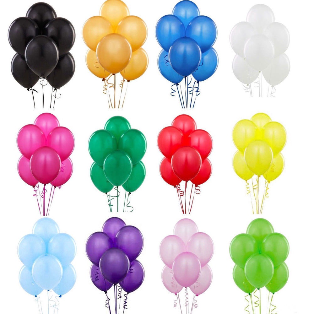 20 / 50 / 100pcs Balon Latex Tebal Warna-Warni Untuk Dekorasi Pesta Ulang Tahun / Pernikahan