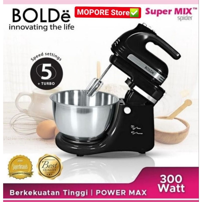 BOLDe Standing Super Mixer Spider 300Watt Low Watt 4.5L