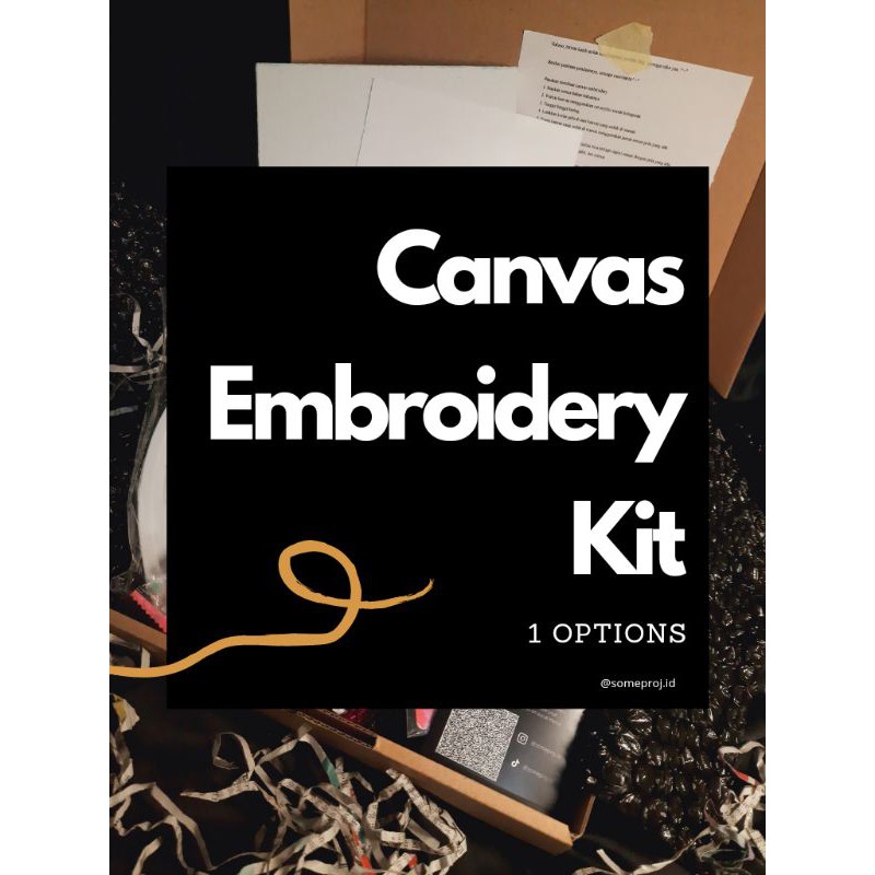 

CANVAS EMBROIDERY KIT (KIT MELUKIS DAN MENYULAM)