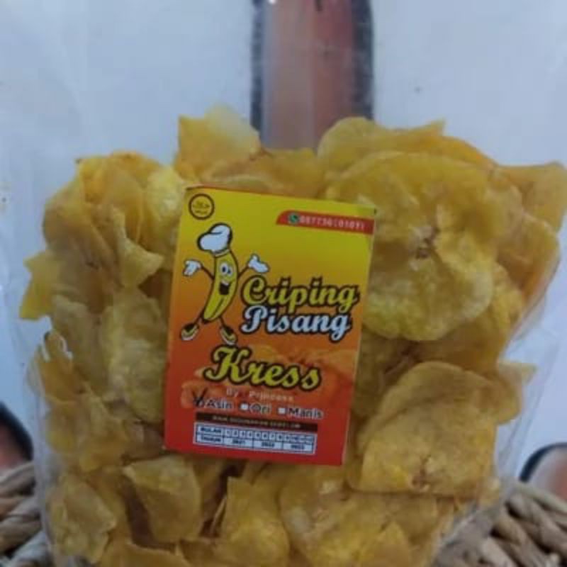 

TERNIKMAT !! Criping Pisang Kress Asin 150gr By Princess SKOMILL