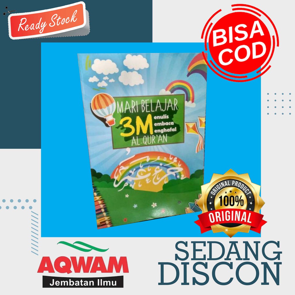 BUKU MARI BELAJAR 3M (MENULIS,MEMBACA,MENGHAFAL)AL-QURAN /BUKU BELAJAR AL-QURAN /BUKU MEMBACA