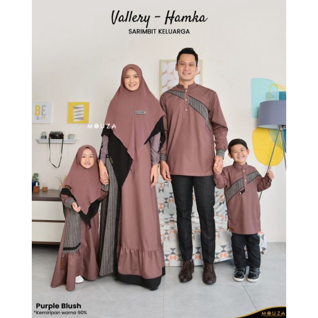 [Reiby] Seragam Keluarga Baju Lebaran 2022 Sarimbit Mouza Vallery Hamka by Mouza Indonesia