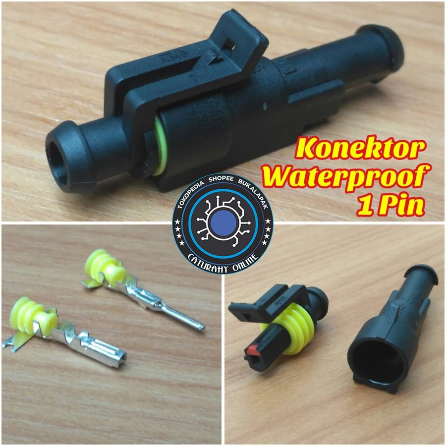 konektor waterproof 1 pin socket connector kabel tahan air
