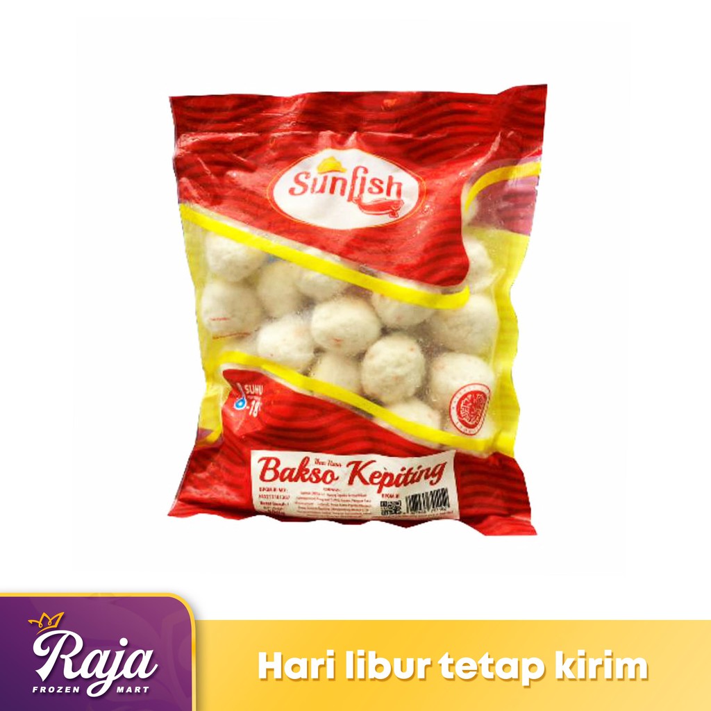 

Sunfish Bakso Kepiting 500gr / Makanan Beku / Frozen Food / Bakso Kepiting / Kentang Beku / Sunfish