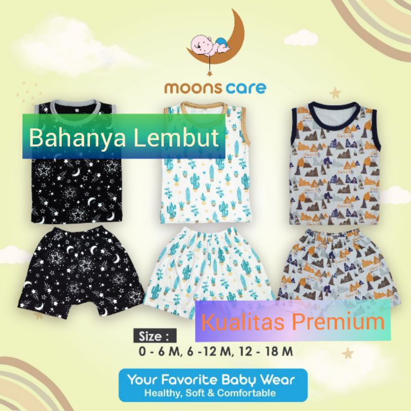 OBLONG KUTUNG BABY MOONS, BAJU SETELAN MOONS, BAJU SANTAI MOONS, BAJU KUTUNG MOONS