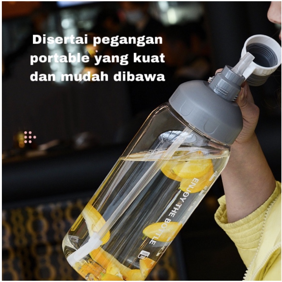 Botol Minum Jumbo Sport 1800 ml / Botol Minum Anti Tumpah Klip 1.8 L BPA FREE