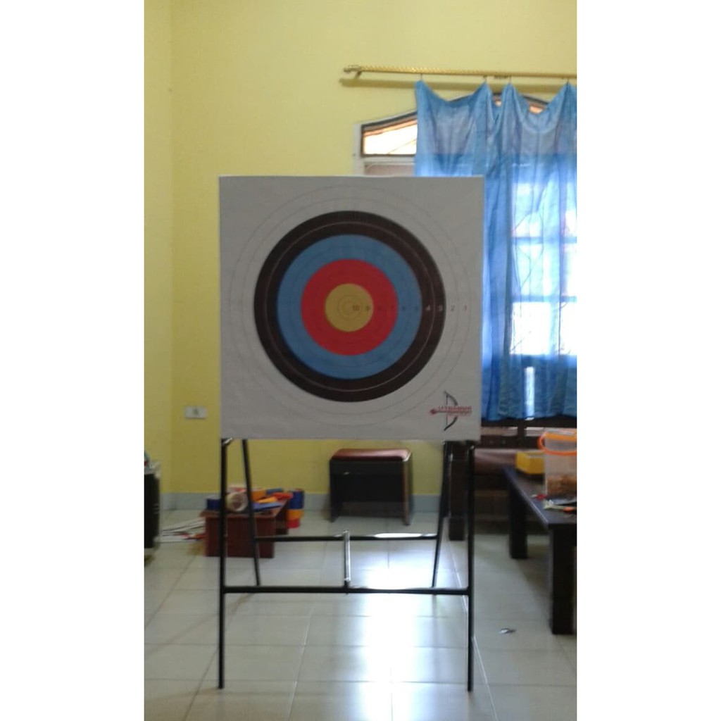 Bantalan Target Busur Panahan 80cm dan Papan Stand Besi