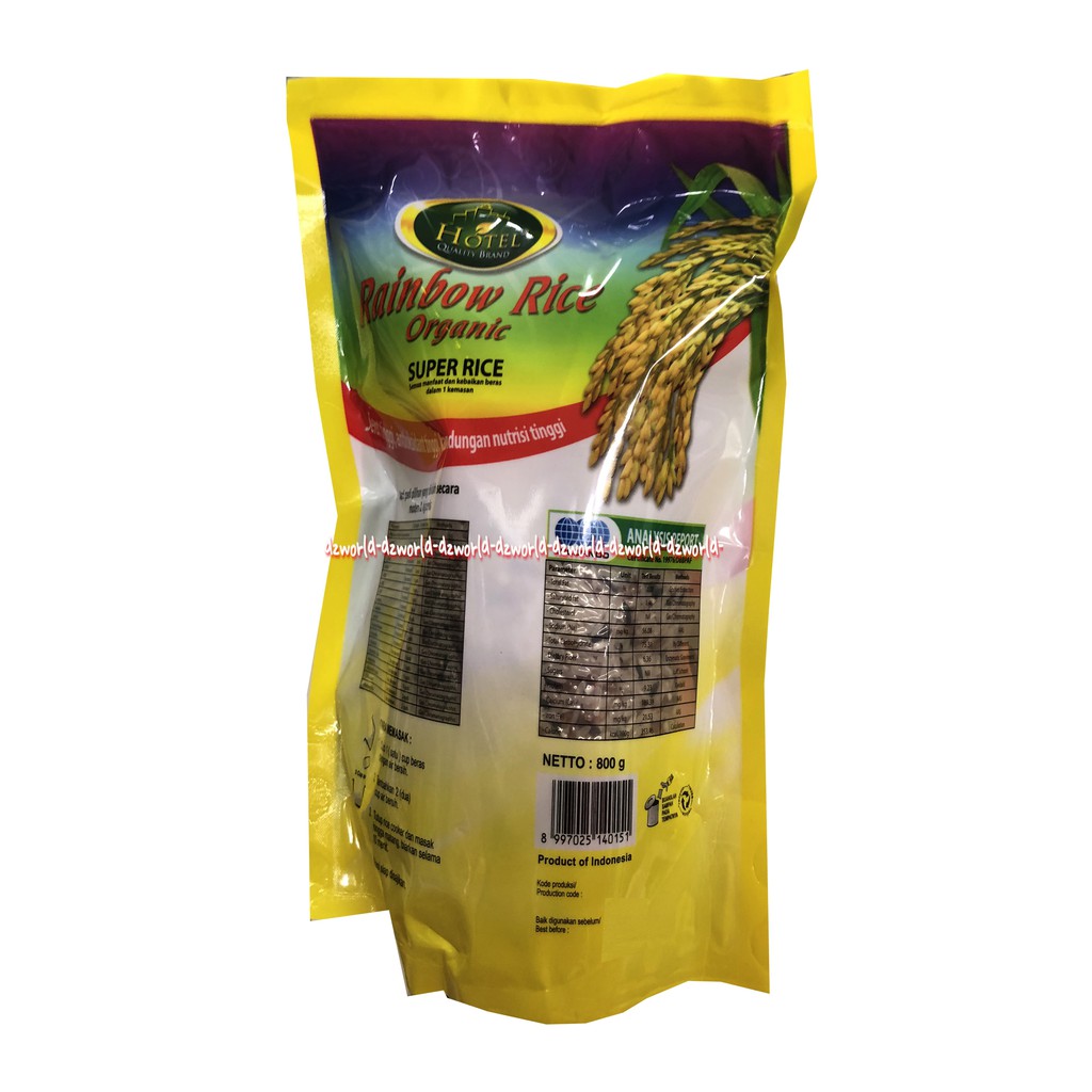 Hotel Rainbow Rice Organic Super Rice Beras Khusus 800gr Beras Antioksidan