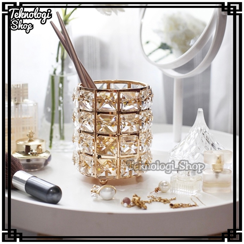 Tempat Tisu Kristal /Tisu Box Crystal /Tempat Kuas Makeup Kristal /Brush Holder Crystal /Crystal Glass