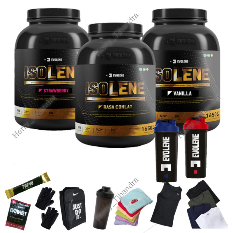 Isolene Whey Protein Isolate Evolene| isi 50 sachet BPOM dan halal