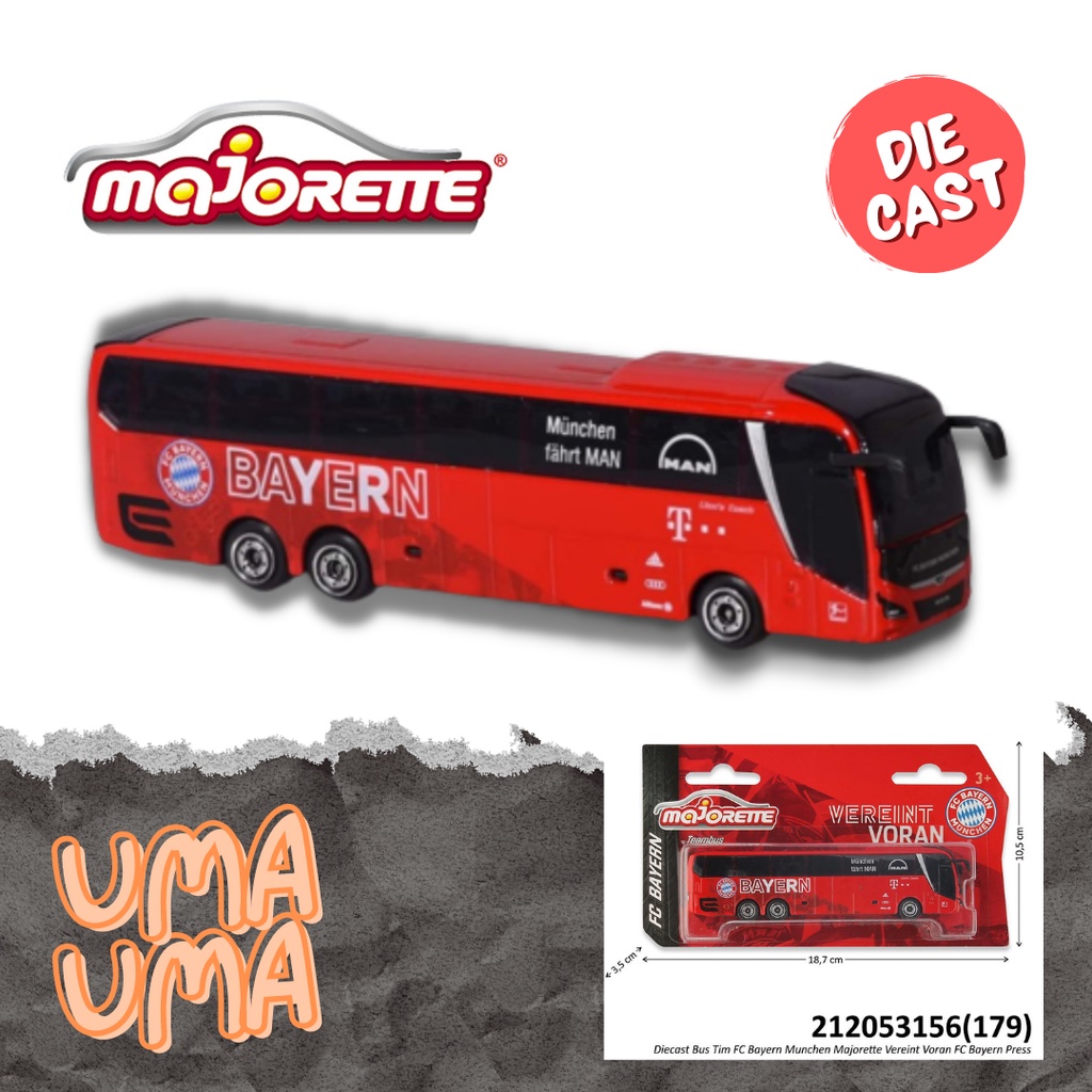Diecast Bus Bayern Munchen - Majorette Vereint Voran - 212053156