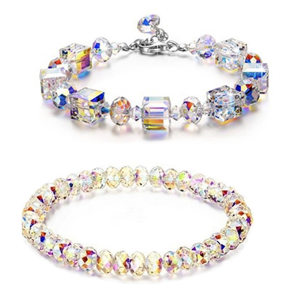 Hu Hu Hu Hu Hu Alat Bantu Pasang Kacamata♡ Gelang Rantai Kristal Buatan Untuk Anak Perempuan