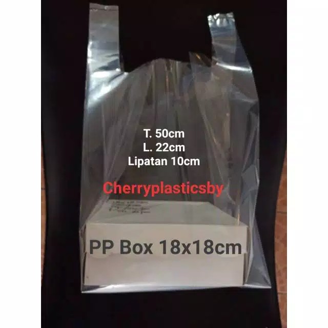 Kresek Pp Alas 18x18 Bening Tebal