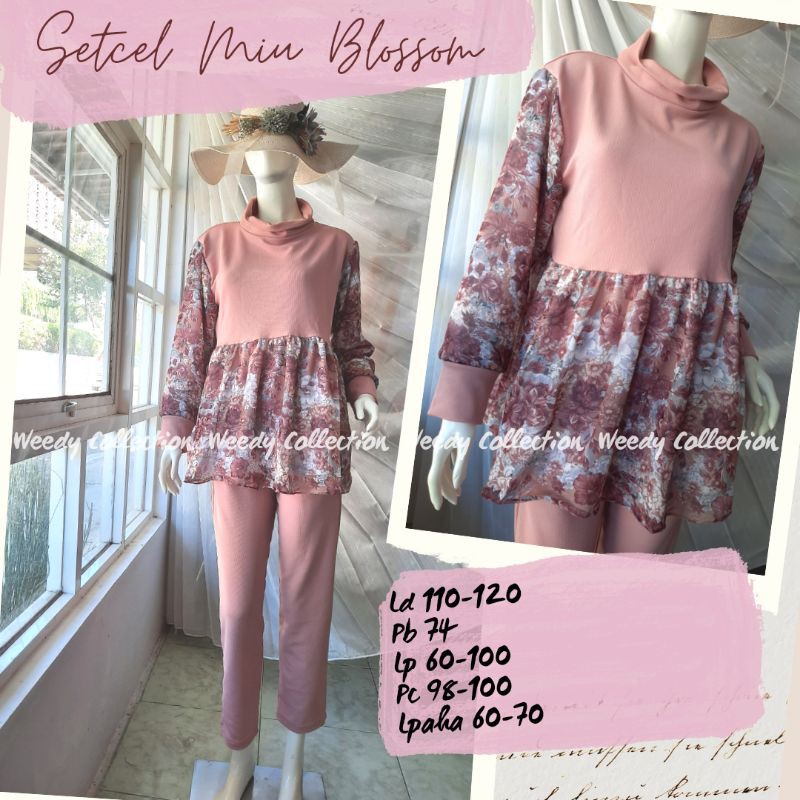 Setcel Miudis Blossom Setelan celana miu