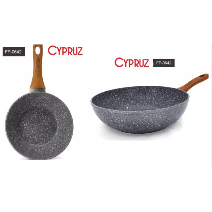 Penggorengan Cypruz FP-0642 Fry Wok Cypruz Marble Series 26cm