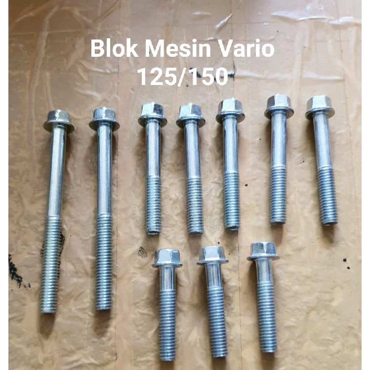 Baut Blok Set CVT Motor Vario 125 / 150 kunci 8