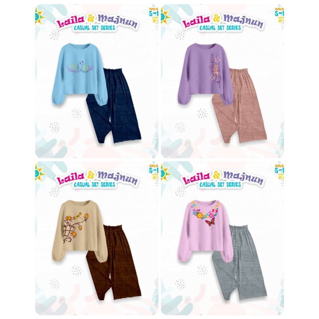 SETELAN BAJU ANAK PEREMPUAN SIZE 10-18 TAHUN - CASUAL SET SERIES LAILA MAJNUN BY PICCOLINO