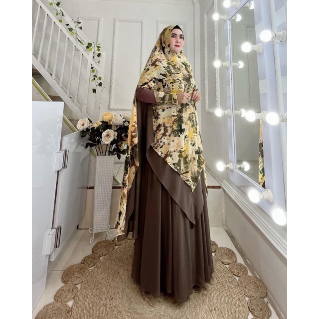 Dijah 633 ORI by Dijah / Muslimah Branded Wear / Gamis Pesta / Baju Syari / Gamis Set Syar'i / Dress Mewah / Baju Pesta Syari-4