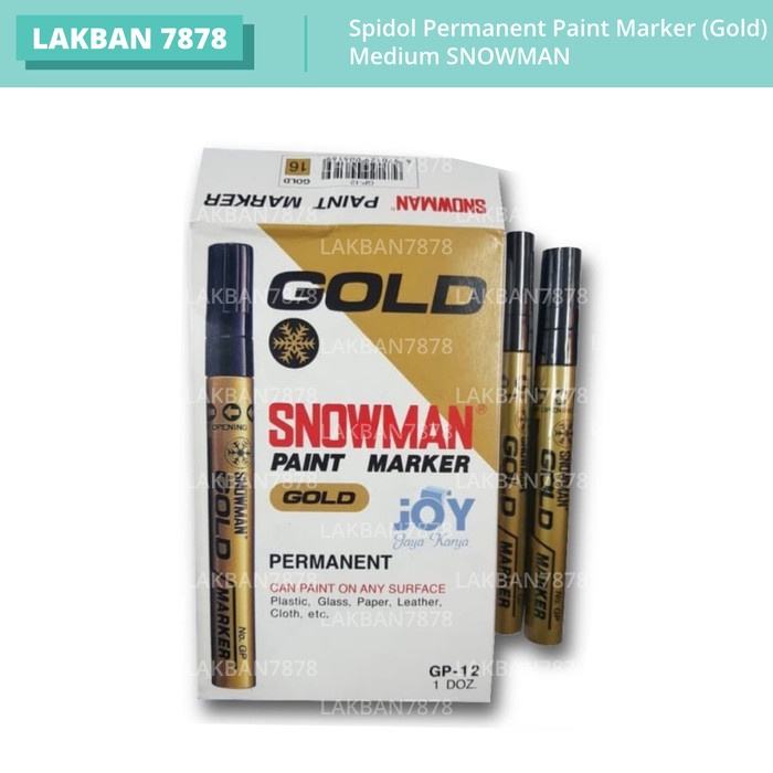 

Spidol Permanent Paint Marker (Gold) Medium SNOWMAN