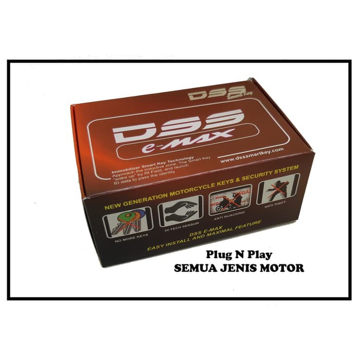 NEW DSS E-max *HX - 2 Keyless - Alarm Motor Terbaik - Plug N Play