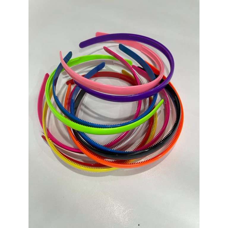 bandowarna/ warna / bando plastik warna/ bando rambut / 2pcs random