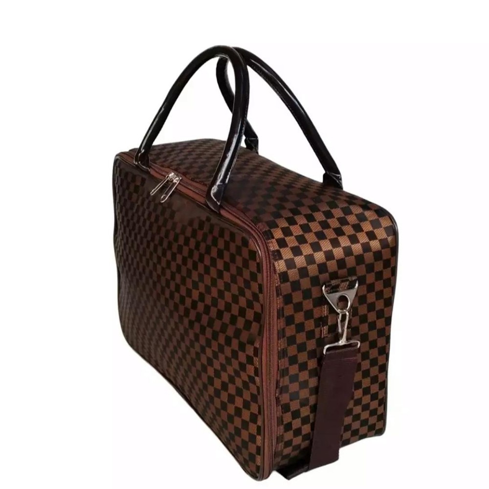 PREMIUM Glossy ~ TRAVEL BAG KOPER CATUR COKLAT MAROON ABU (TAS KOPER JINJING/TAS RENANG) lebaran tas mudik tas travel tas 2in1 selempang jinjing travel bag catur lebaran mudik tas baju travel bag catur