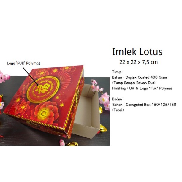 

BOX IMLEK LOTUS UK 22X22X7,5 - BOX CAKE IMLEK 222X22X7,5CM