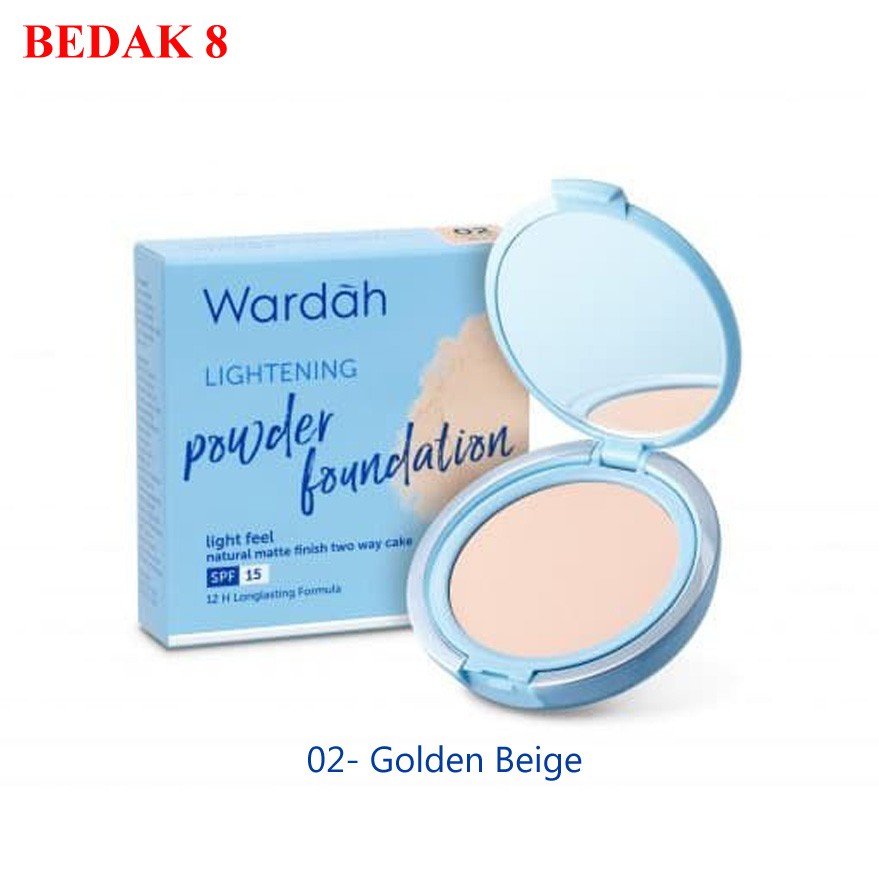 Wardah Lightening Powder Foundation Light Feel/Wardah Two Way Cake 12g