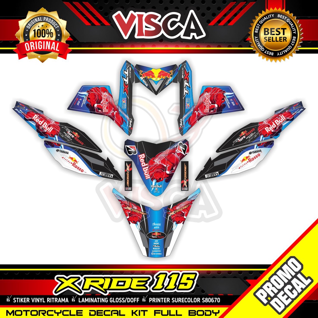 Decal X Ride 115 Full Body Stiker X Ride 115 Full Body Striping X Ride 115 Full Body Decal Hologram 