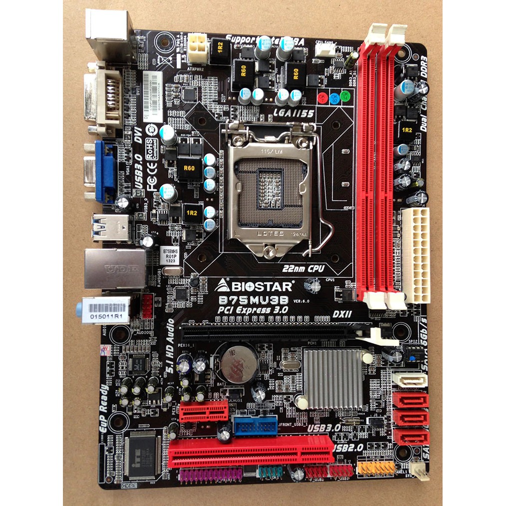 Paket Motherboard intel LGA 1155 B75 dan Processor I5 2320 BONUS FAN