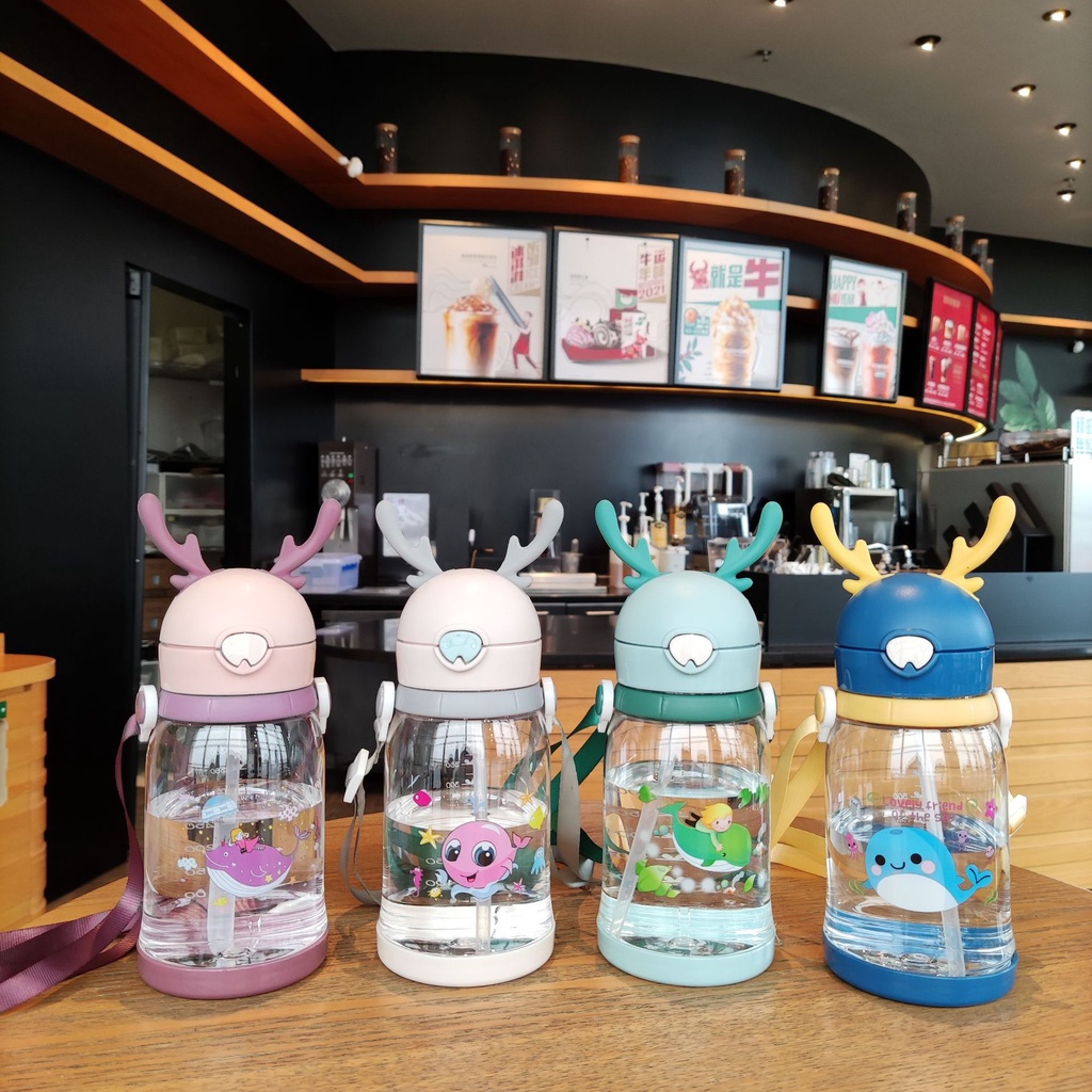 BOTOL MINUM ANAK TANDUK RUSA BPA Free Bisa untuk Anak TK SD Sekolah 500ML 2186
