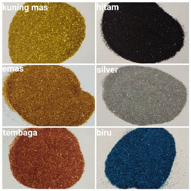 Glitter bubuk (per ons / 100gram)
