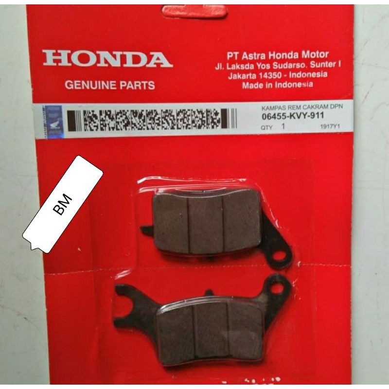 KAMPAS REM DEPAN HONDA BEAT KARBU ORI BERKUALITAS kode KVY