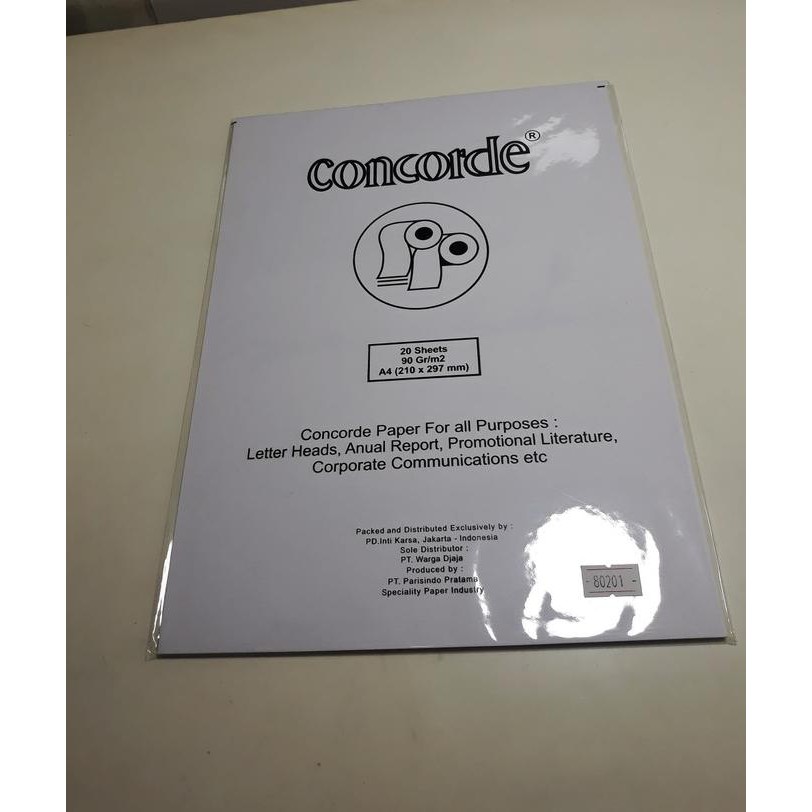 

Kertas Concorde A4 90 gr / Kertas Piagam / Kertas Sertifikat