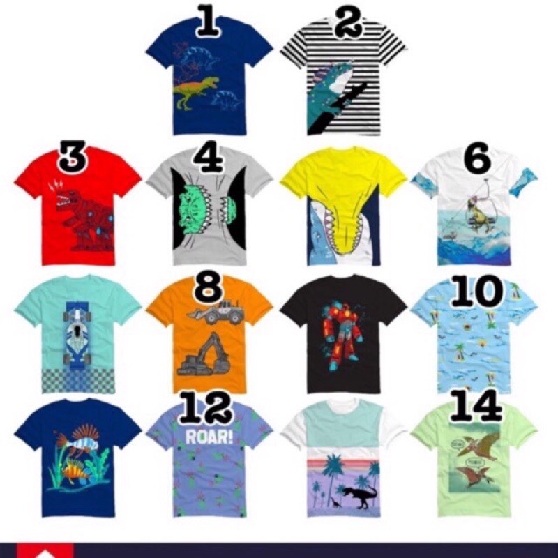 Kaos dino series anak dan remaja kaos cmt lokal premium kaos distro junior boy tees 6T-14T polkka