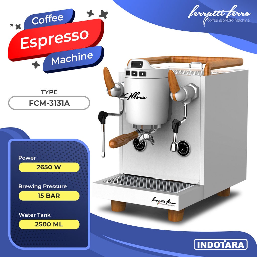 Mesin Kopi Espresso  Espresso Machine Ferratti Ferro FCM3131A ALLORA