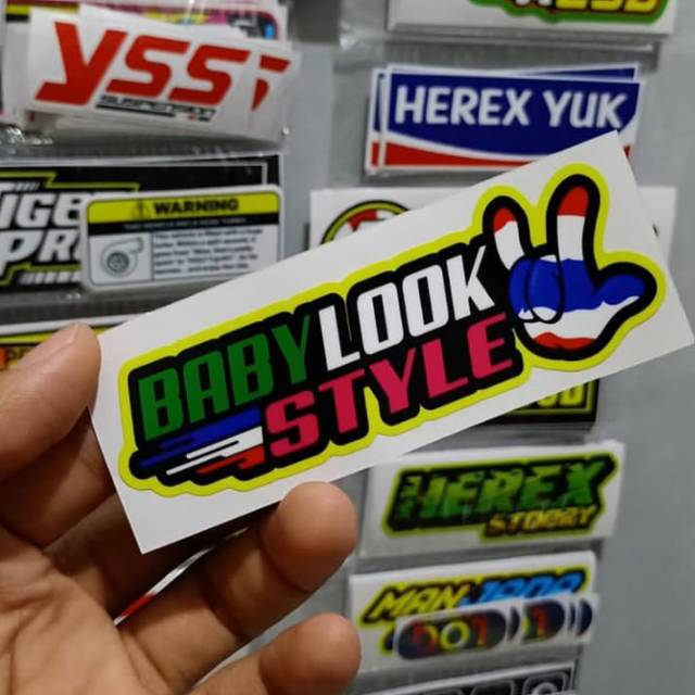 Sticker printing BABY LOOK STYLE minim pembelian produk harus 20rb