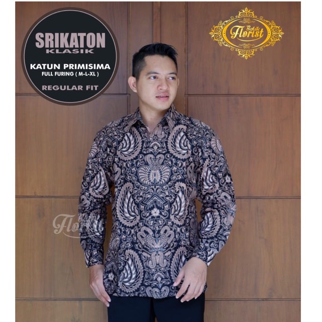 Batik Pria SRIKATON FULL FURING Katun Halus Ori Solo