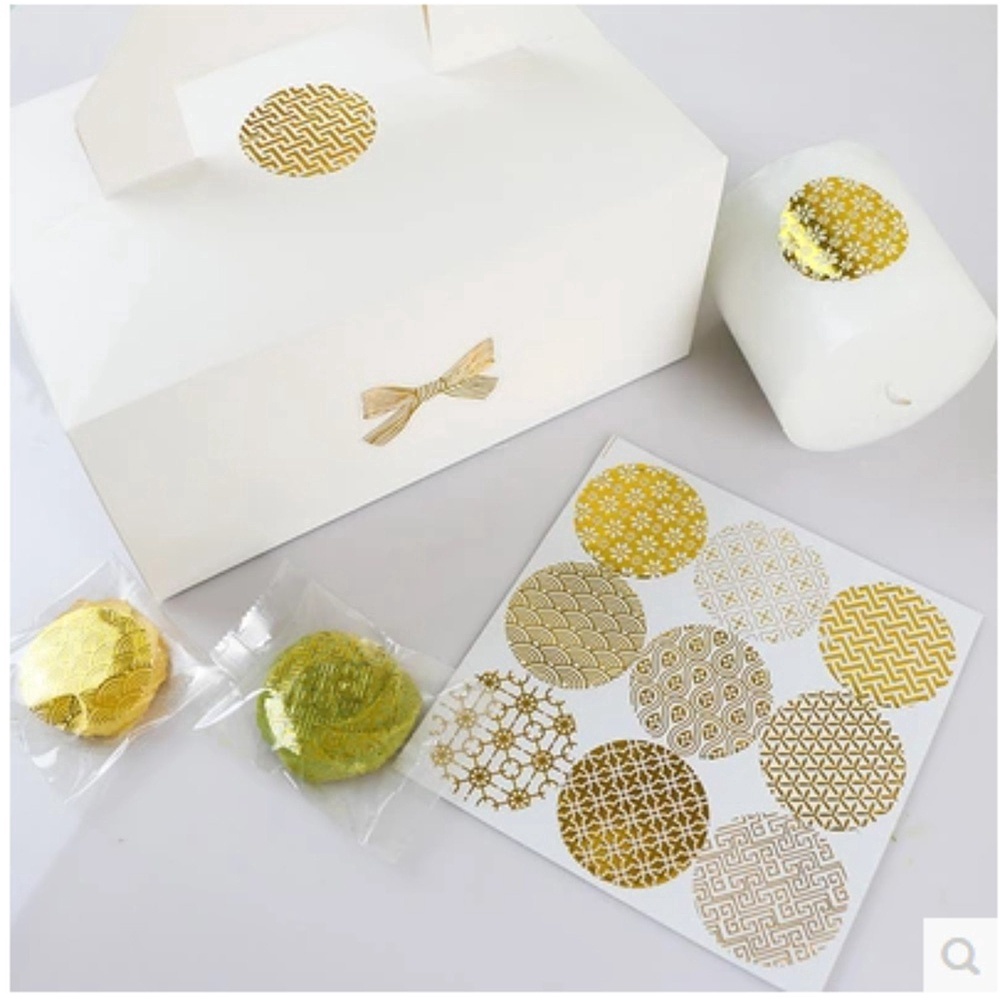 

[FS] Gold Stiker Label Transparan Warna Emas untuk Seal Kue / Baking Sticker Premium