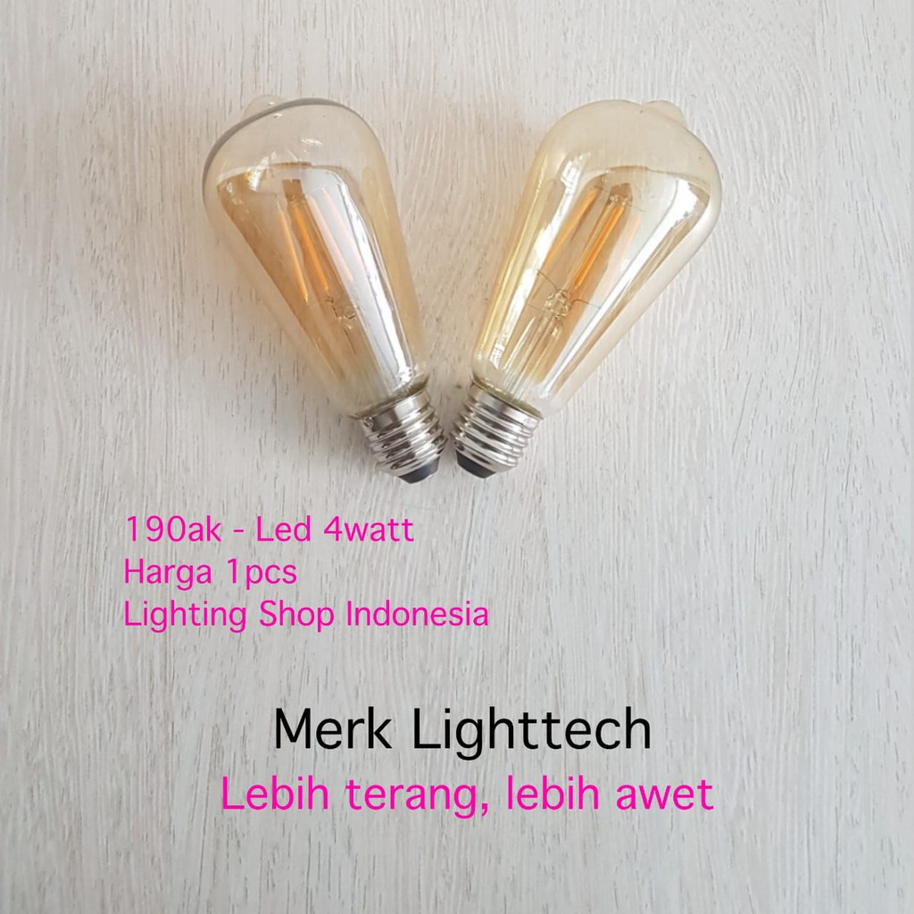 Lampu led Filament Edison Light Bulbs Type 190AK Shopee Lampu led Filament Edison Light Bulbs Type 190AK Shopee