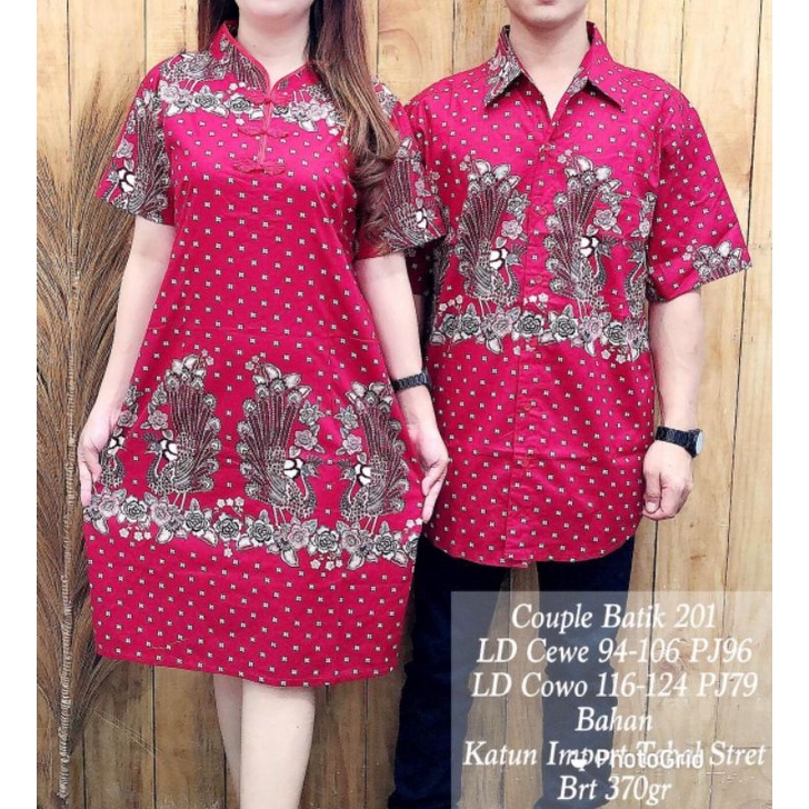201/128 Couple batik pria wanita bahan Katun lembut import Strecth