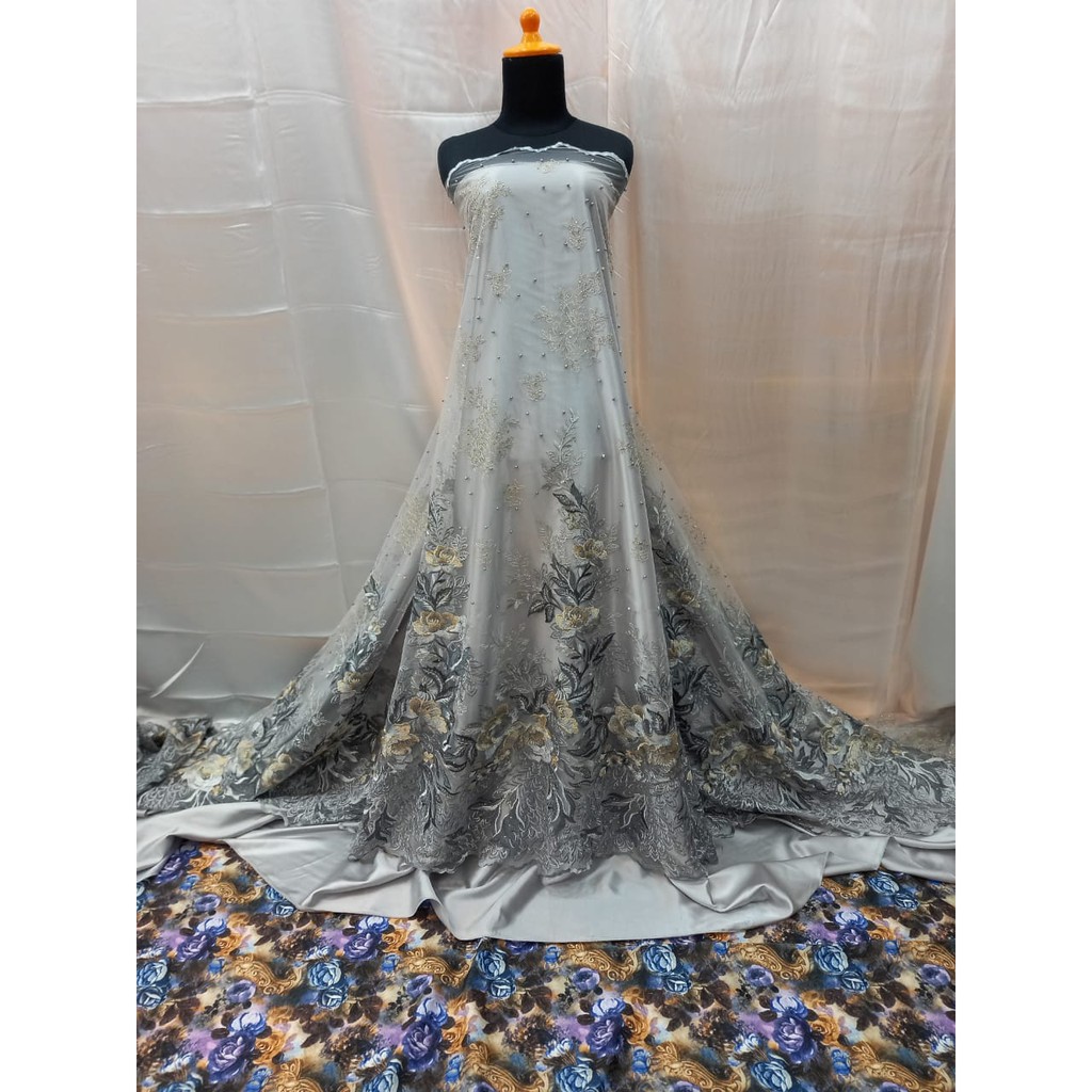 Kain Tile Bunga Pinggiran | Kain Motif Bunga Kain | Bahan Tile