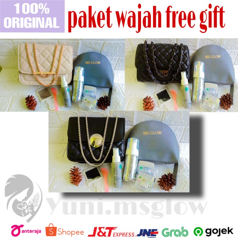 (BISA COD) MS GLOW PAKET WAJAH FREE GIFT-4