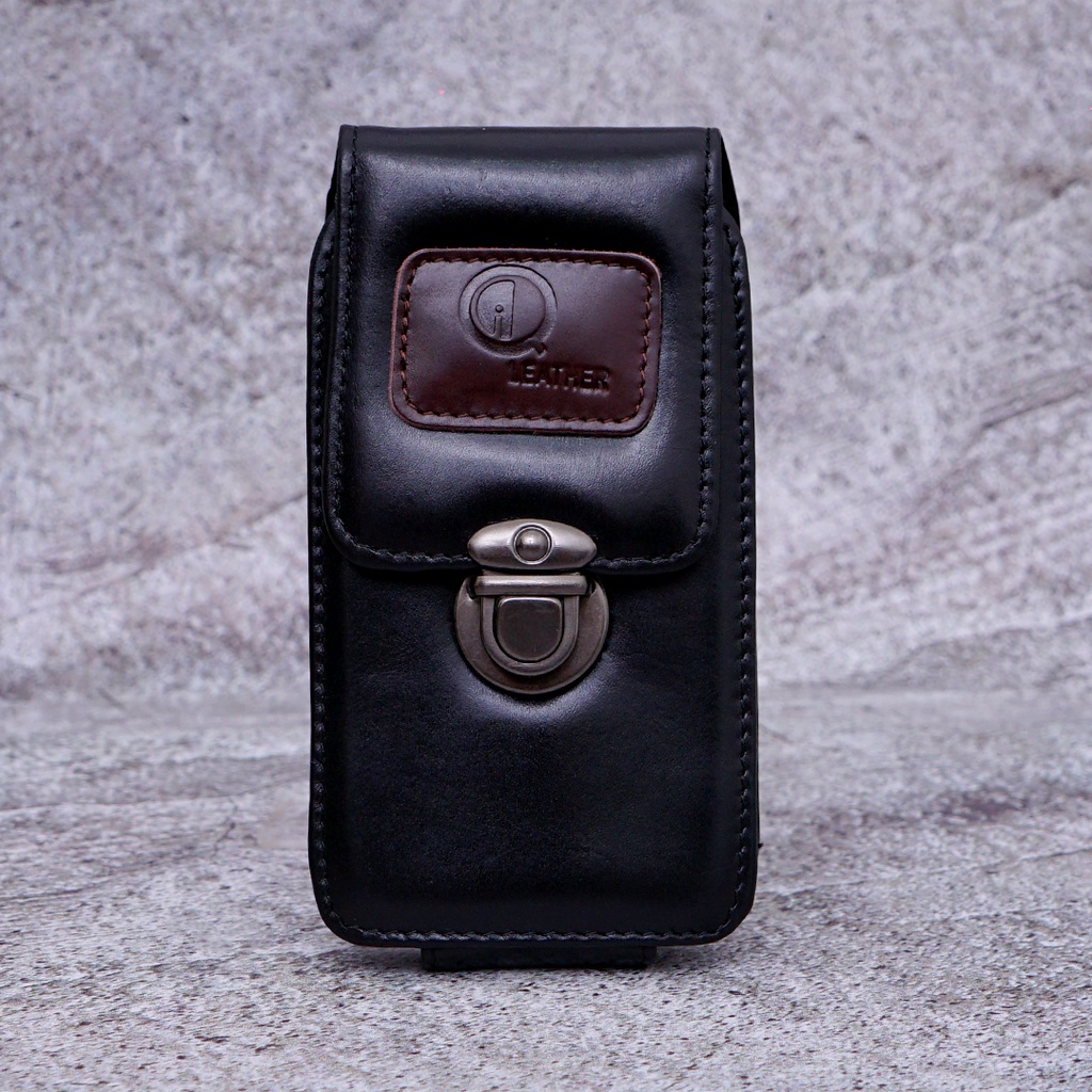 Dompet Pinggang Hp Qileather Pria Bahan Kulit Asli TH01