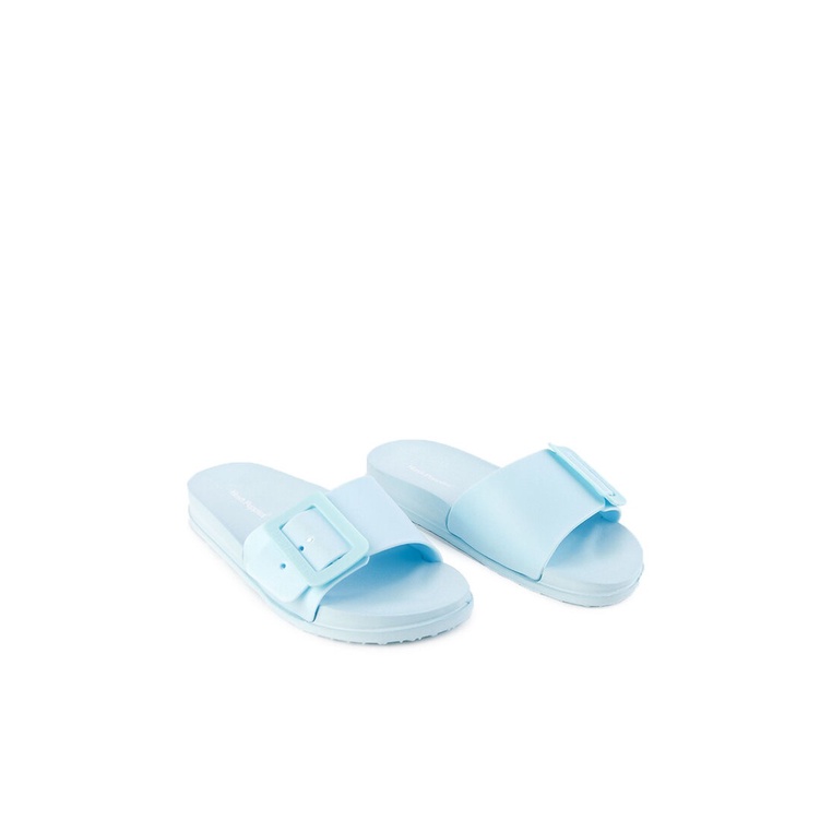 SANDAL SLIDE WANITA HUSH PUPPIES ORIGINAL CASUAL BRANDED BLUE HW14