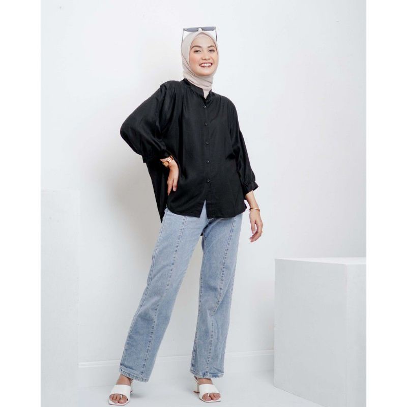 BEFAST - ZFS OOTD Wanita Blouse NICHAN / ZURA RAYON DIAMOND / Blouse Lengan Panjang / Fashion Wanita Remaja Casual / Blouse Polos Formal / Atasan Blouse Wanita Kerja / Terbaru