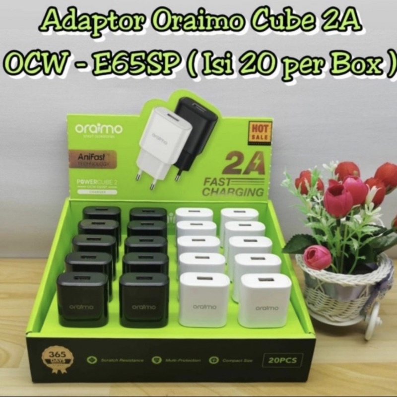 Oraimo OCW-E65SP Adaptor Fast charging Power Cube 2A - Garansi 1 Tahun