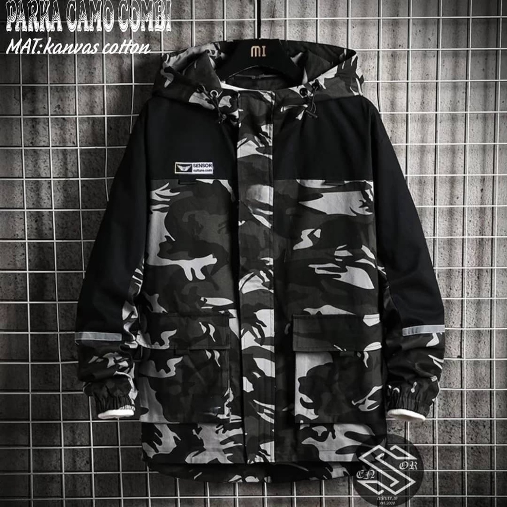 Parka camo combi / jaket pria kekinian / jaket pria motor / jaket pria distro / jaket pria terbaru 2